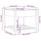 Preview: Gartenpflanzer mit Regal 90x90x76 cm aus massivem Kiefernholz