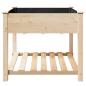 Preview: Gartenpflanzer mit Regal 90x90x76 cm aus massivem Kiefernholz