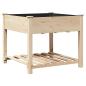 Preview: Gartenpflanzer mit Regal 90x90x76 cm aus massivem Kiefernholz