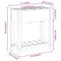 Preview: Gartenpflanzer mit Gittern 71x37x76 cm aus massivem Kiefernholz
