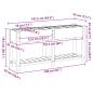 Preview: Gartenpflanzer mit Gittern 161x43x76 cm aus massivem Tannenholz