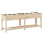 Preview: Gartenpflanzer mit Rastern 203x53x76 cm aus massivem Kiefernholz