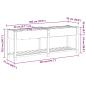 Preview: Gartenpflanzer mit Rastern 203x53x76 cm aus massivem Kiefernholz
