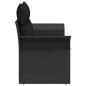 Preview: 2-Sitzer Gartensofa mit Kissen Schwarz Poly Rattan