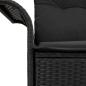 Preview: 2-Sitzer Gartensofa mit Kissen Schwarz Poly Rattan