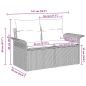 Preview: 2-Sitzer Garten Sofa mit Stauraum und Kissen Braun Poly-Rattan