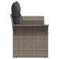 Preview: 2-Sitzer Gartensofa mit Stauraum und Kissen Grau Poly Rattan