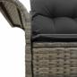 Preview: 2-Sitzer Gartensofa mit Stauraum und Kissen Grau Poly Rattan