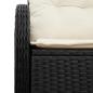 Preview: 2-Sitzer Garten-Sofa mit Kissen Schwarz Poly Rattan