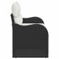 Preview: 2-Sitzer Gartensofa mit Stauraum und Kissen Schwarz Poly Rattan