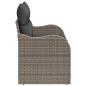 Preview: 2-Sitzer Gartensofa mit Stauraum und Kissen Grau Poly Rattan