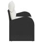 Preview: 2-Sitzer Garten Sofa mit Kissen Schwarz Poly Rattan