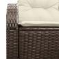 Preview: 2-Sitzer Garten-Sofa mit Kissen Braun Poly Rattan
