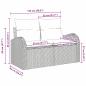 Preview: 2-Sitzer Garten-Sofa mit Kissen Grau Poly-Rattan