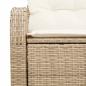 Preview: 2-Sitzer Gartensofa mit Kissen Beige Poly Rattan