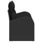 Preview: 2-Sitzer Garten Sofa mit Stauraum und Kissen Schwarz Poly Rattan