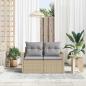 Preview: Garten-Sofa mit Kissen 120 x 62 x 69 cm Poly-Rattan