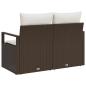 Preview: Garten-Sofa mit Kissen 120 x 62 x 69 cm Poly-Rattan