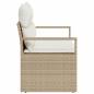 Preview: 2-Sitzer Garten-Sofa mit Stauraum und Kissen Beige Poly Rattan