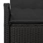 Preview: 2-Sitzer Gartensofa mit Stauraum und Kissen Schwarz Poly Rattan