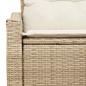 Preview: 2-Sitzer Garten-Sofa mit Stauraum & Kissen Beige Poly Rattan