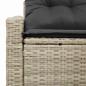 Preview: 2-Sitzersofa für den Garten mit Stauraum und Kissen Grau Poly-Rattan