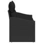 Preview: 2-Sitzer Gartensofa mit Stauraum & Kissen Schwarz Poly Rattan