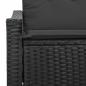 Preview: 2-Sitzer Gartensofa mit Stauraum & Kissen Schwarz Poly Rattan