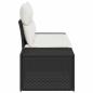 Preview: 2-Sitzer Gartensofa mit Kissen Schwarz Poly Rattan