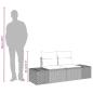 Preview: 2-Sitzer Garten-Sofa mit Kissen Grau Poly-Rattan