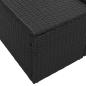 Preview: ARDEBO.de - 2-Sitzer Garten-Sofa mit Stauraum & Kissen Schwarz Poly Rattan