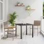 Preview: ARDEBO.de - Stapelbare Gartenstühle mit Kissen 2er-Set Grau Poly Rattan