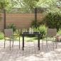 Preview: Stapelbare Gartenstühle mit Kissen 2er-Set Grau Poly Rattan