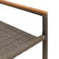 Preview: Stapelbare Gartenstühle mit Kissen 2er-Set Grau Poly Rattan