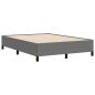Preview: Boxspringbett Hellgrau 140 x 200 cm Cordstoff