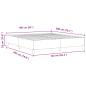 Preview: Bettgestell Lichtgrün Grau 160x200 cm Cord-Stoff