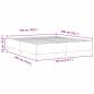 Preview: Bettgestell Creme 180x200 cm Cordstoff