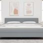 Preview: ARDEBO.de - Kopfteil mit Linien-Design Hellgrau 180 cm Stoff