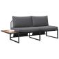 Preview: 2-Sitzer Gartensofa mit anthrazitfarbenen Kissen
