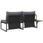 Preview: 2-Sitzer Gartensofa mit anthrazitfarbenen Kissen