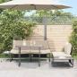Preview: Gartentisch Grau 100x55x70 cm DPC und Stahl