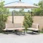 Preview: ARDEBO.de - Gartenkaffee Tisch Braun 55x55x35 cm DPC und Stahl