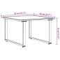 Preview: Couchtisch Schwarz und Braun 55 x 55 x 35 cm