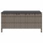 Preview: 3-teiliges Garten-Esstischset mit Kissen Grau Poly-Rattan Akazie