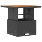 Preview: 3-teiliges Garten-Dining-Set mit Kissen Schwarz Poly Rattan Akazie
