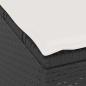 Preview: 3-teilige Garten-Essgruppe mit Kissen Schwarz Poly Rattan Akazie