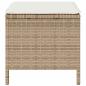 Preview: 3-teiliges Garten Esstisch Set mit Kissen Beige Poly Rattan Akazie