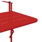 Preview: Klapptisch für den Balkon Rot 60x40 cm aus Stahl