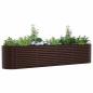 Preview: Garten Hochbeet Braun 400x80x81 cm aus verzinktem Stahl