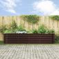 Preview: Garten Hochbeet Braun 400x80x81 cm aus verzinktem Stahl